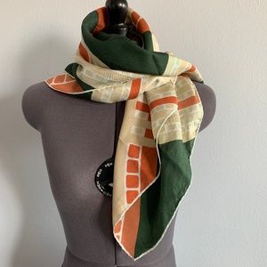 Silk Antoine's geometric scarf